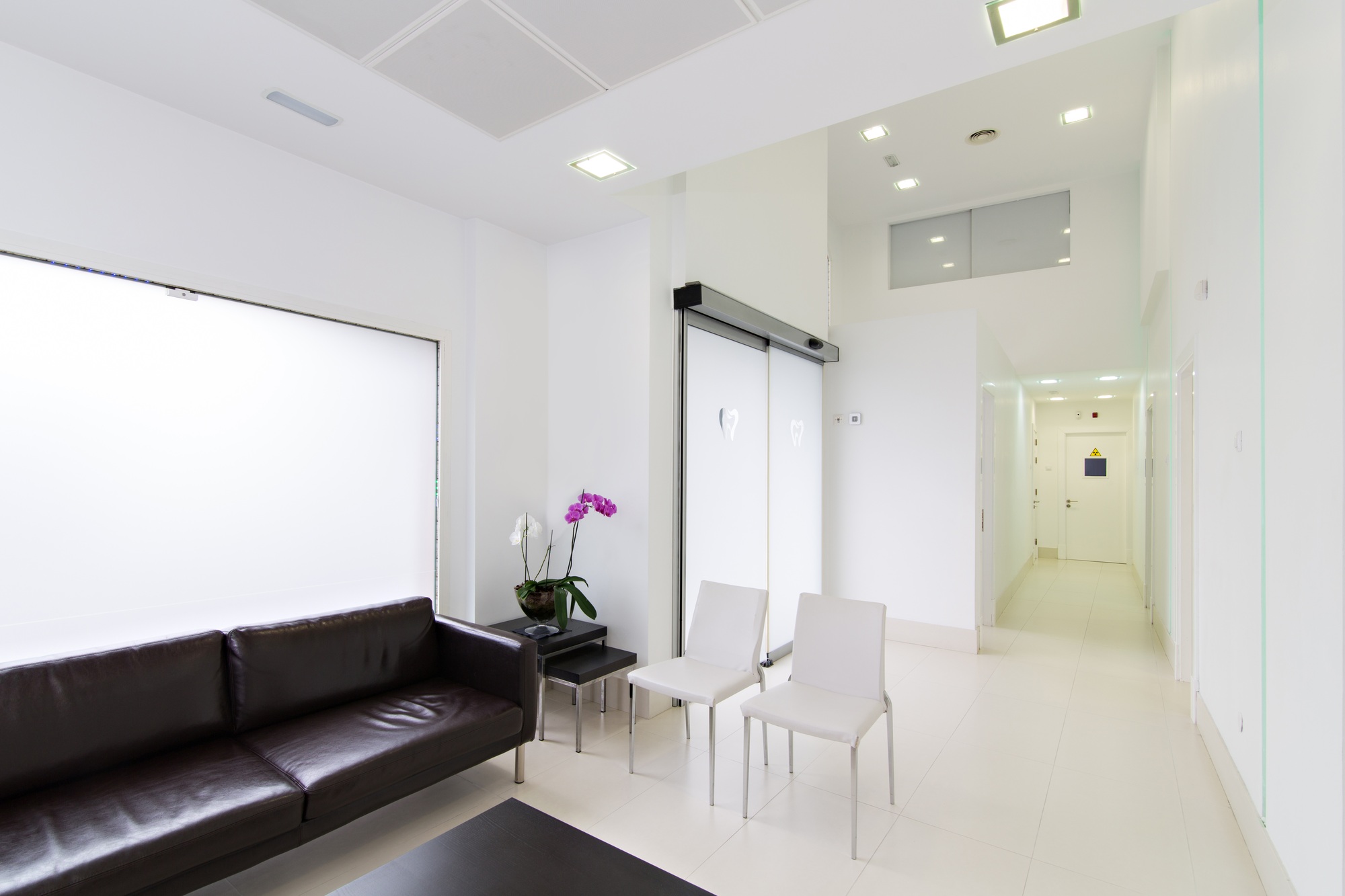 interior modern reception of dental clinic